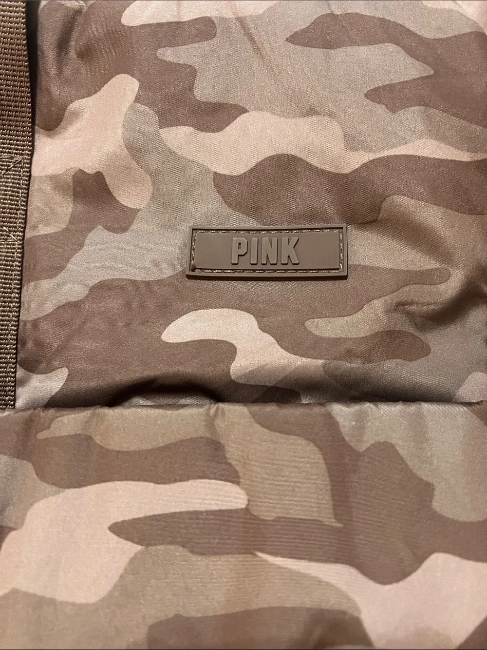 PINK Victoria's Secret Pink & Dusty Rose Camo Duffel Bag